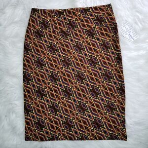 NWT Lularoe Geometric Print Cassie Pencil Skirt Size Large